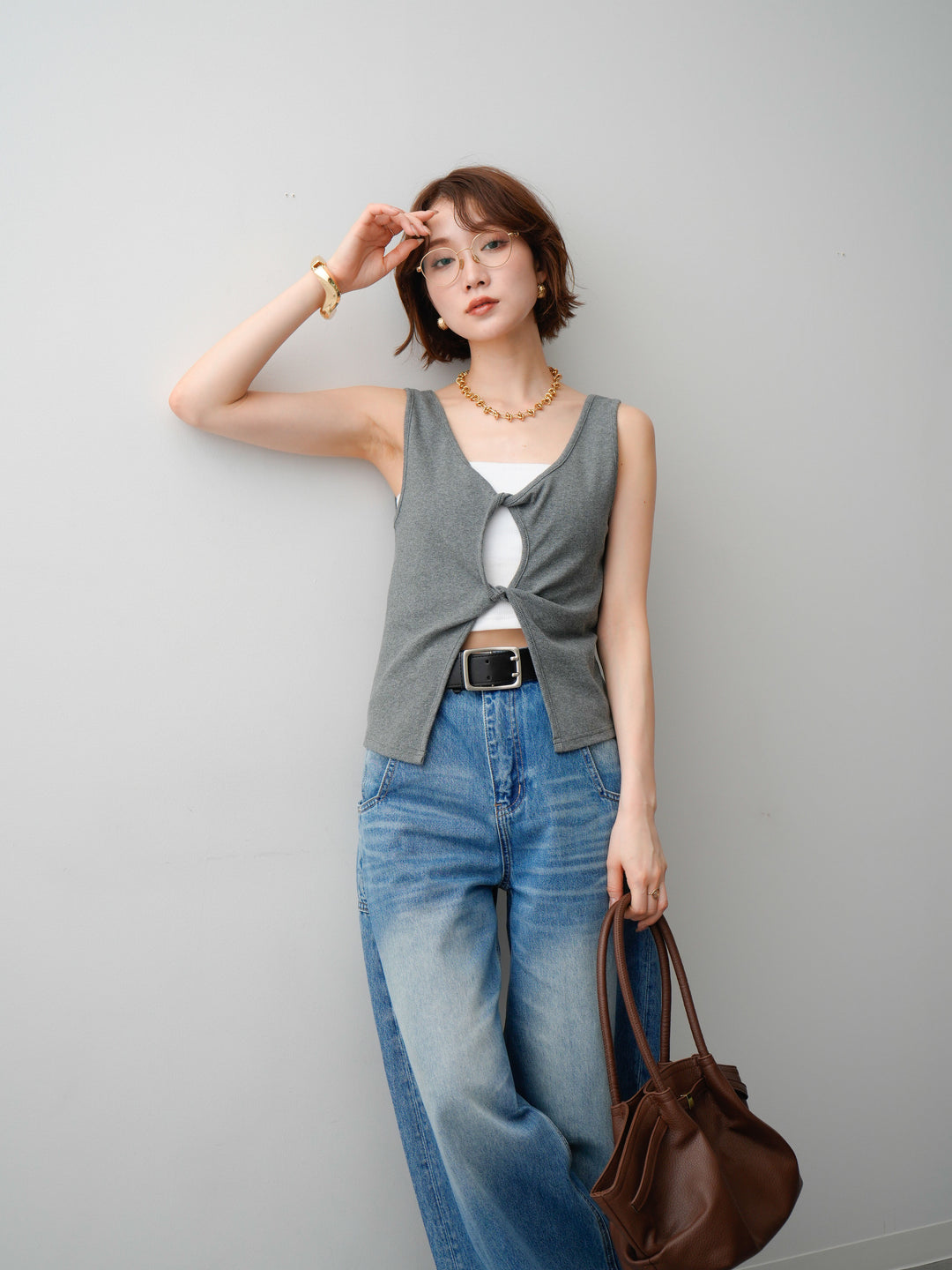 [SET]ツイストタンクトップ+ツイストタンクトップ(2set)