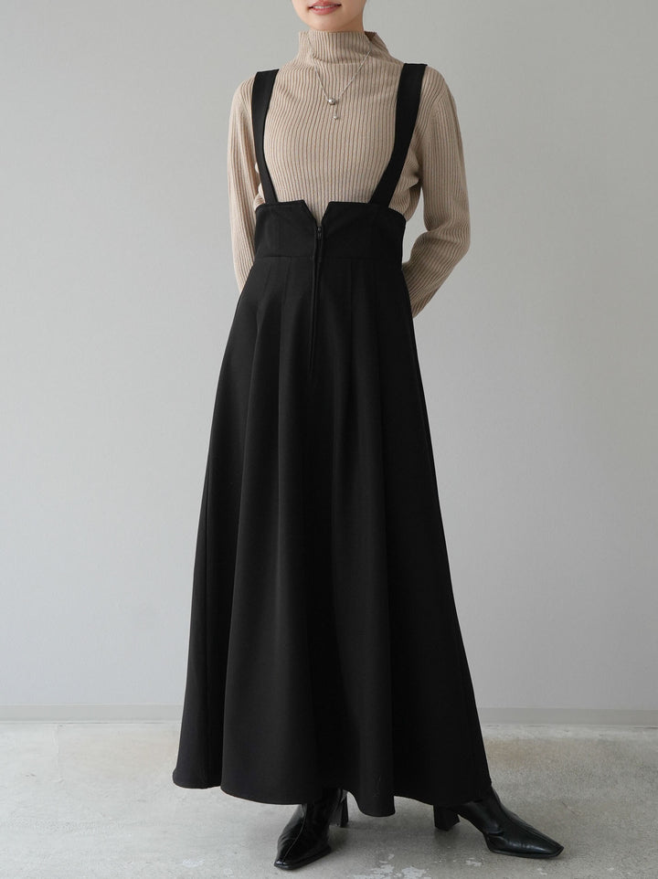 [預訂] 瓶頸羅紋針織上衣/米色