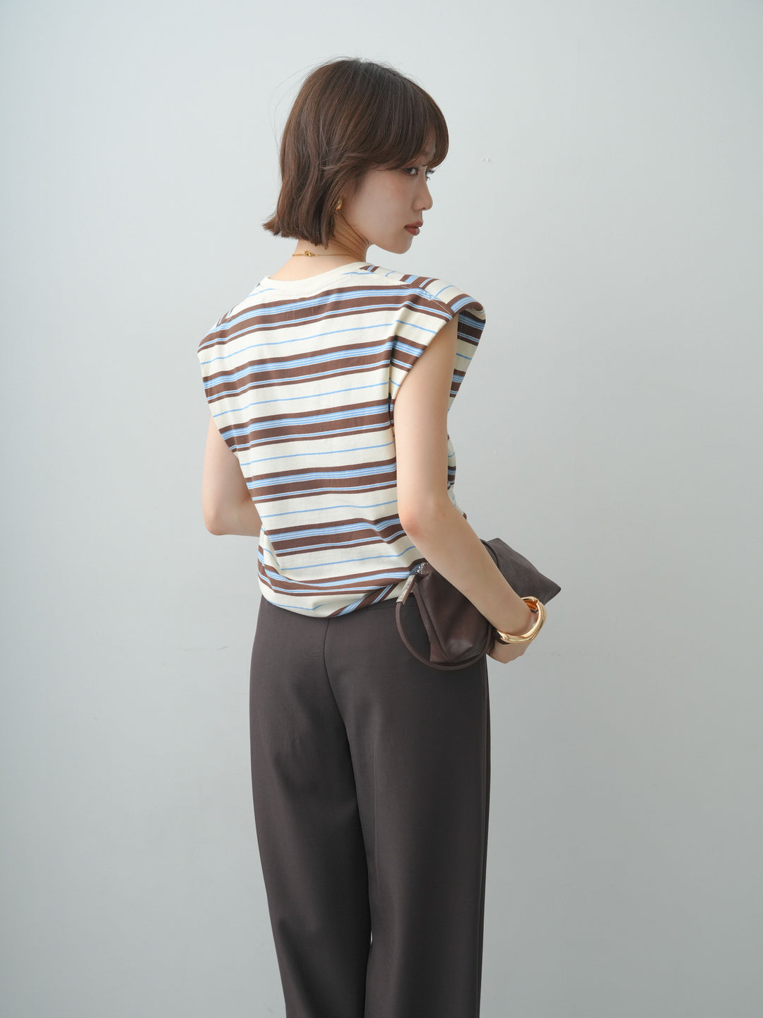 [SET]ショルダーパッドフレンチTEE+ショルダーパッドフレンチTEE(2set)