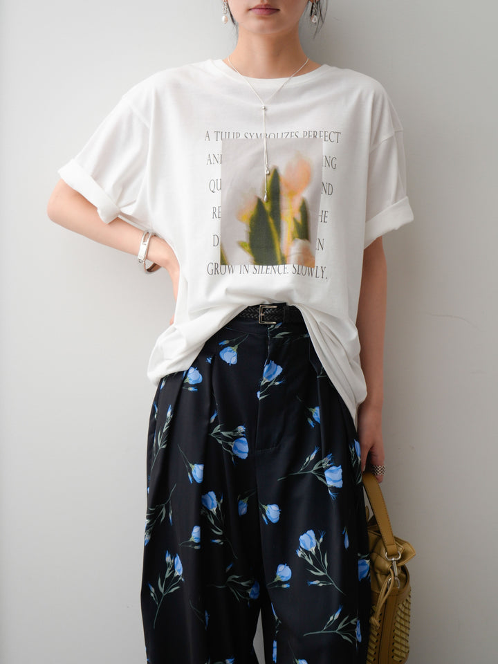 [SET]フラワーフォトTEE+フラワーフォトTEE(2set)