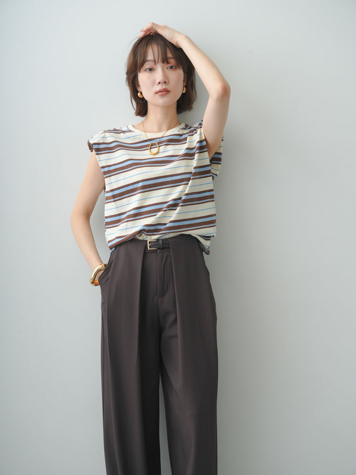 [SET]ショルダーパッドフレンチTEE+ショルダーパッドフレンチTEE(2set)