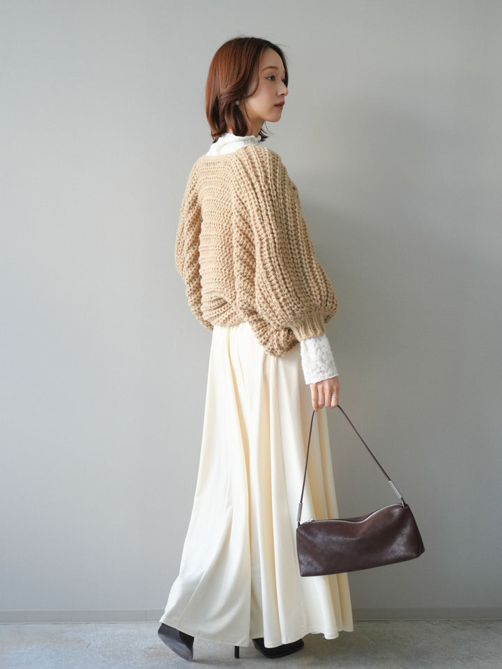 [予約]ベロアフレアスカート/off