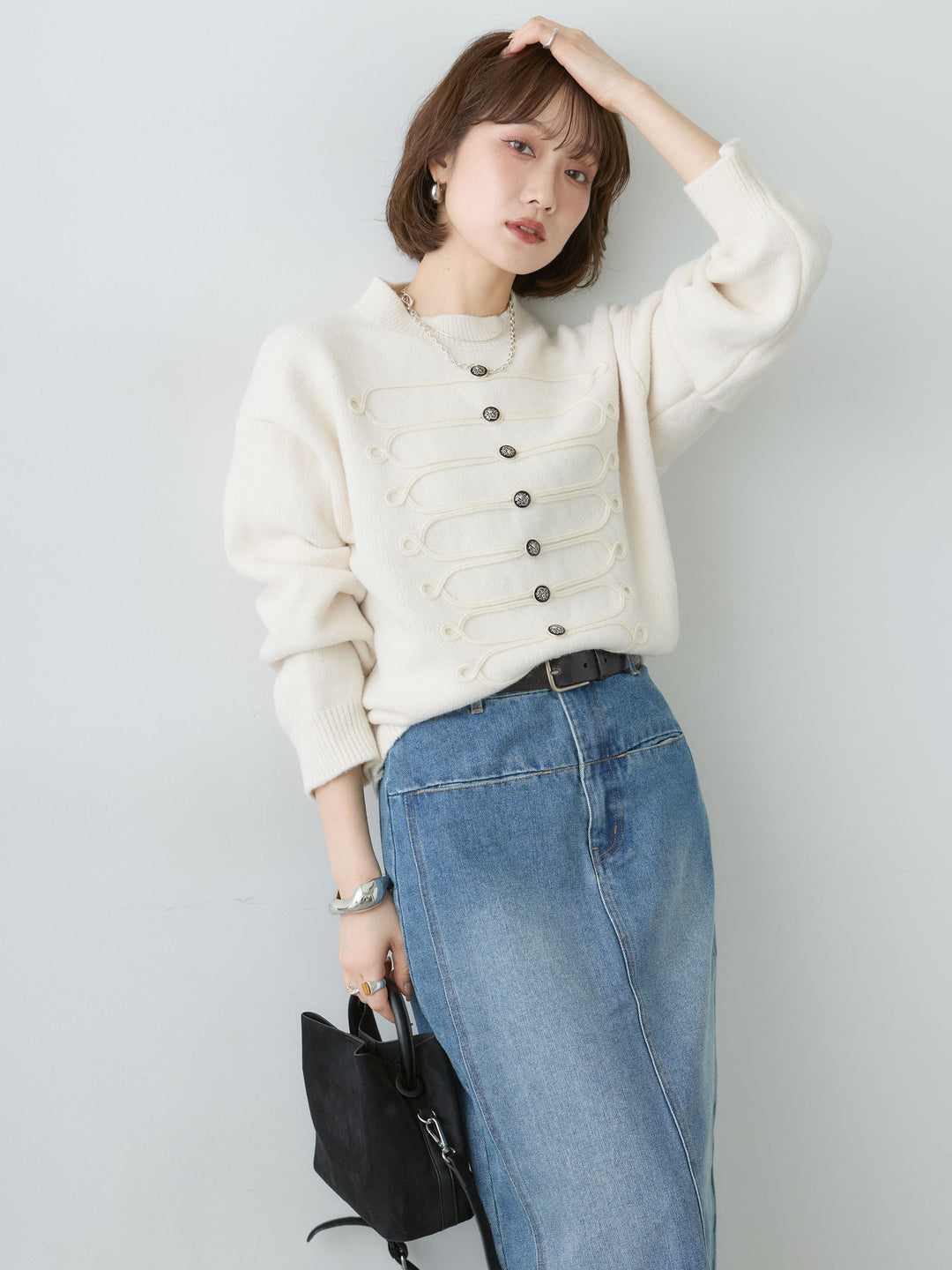 [SET]ナポレオンニットプルオーバー+選べるアクセセット(2set)