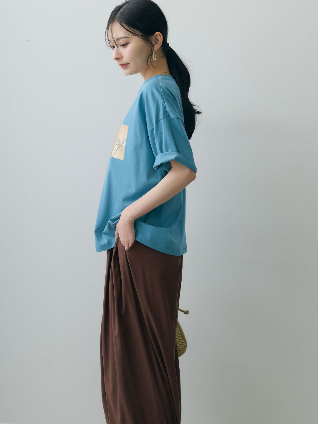 [SET]箔プリントボックスTEE+選べるアクセセット(2set)