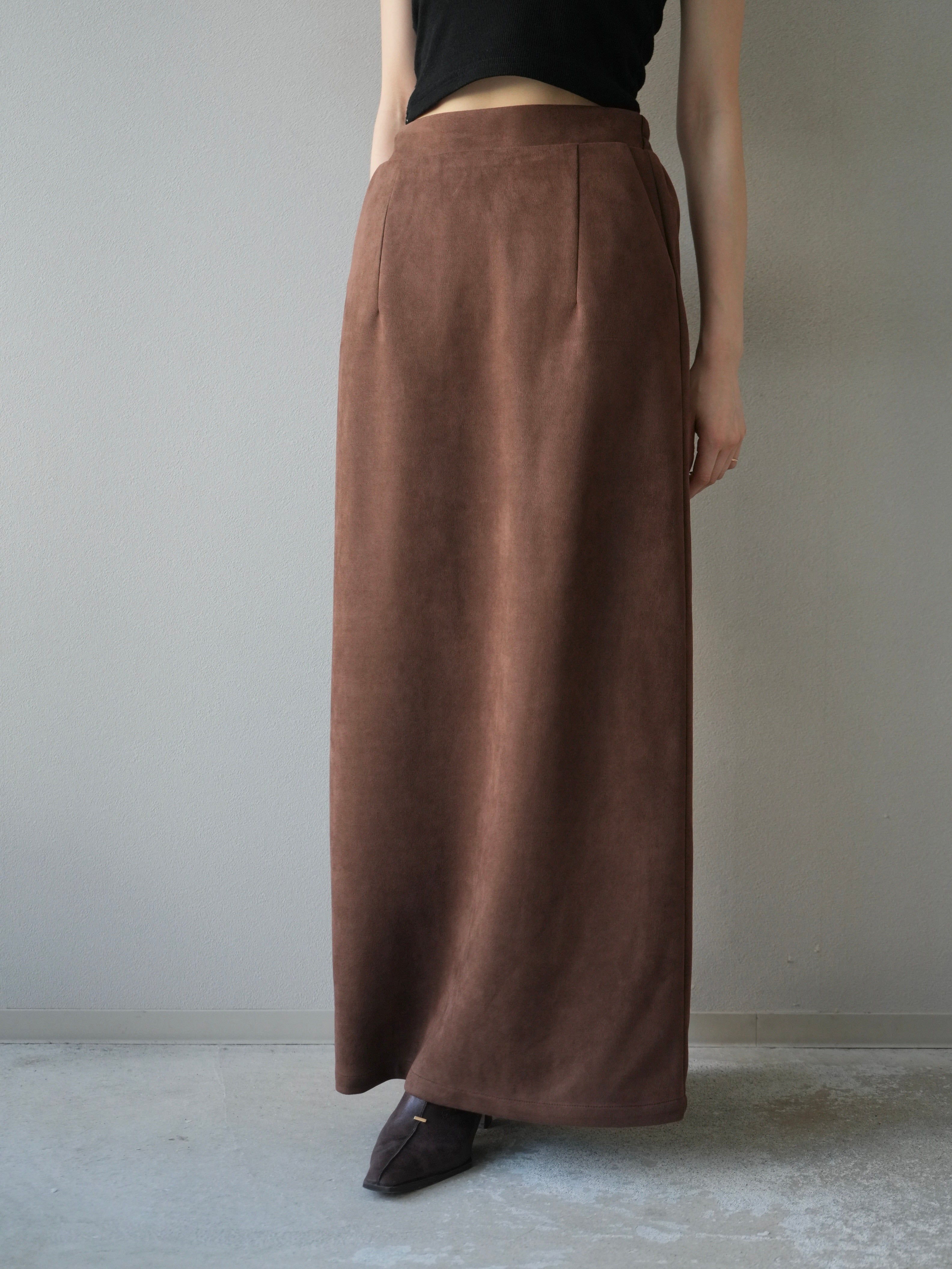 ブラウン タイトスカート サイズ38 予約]スエードタイトスカート/ブラウン – Lumier