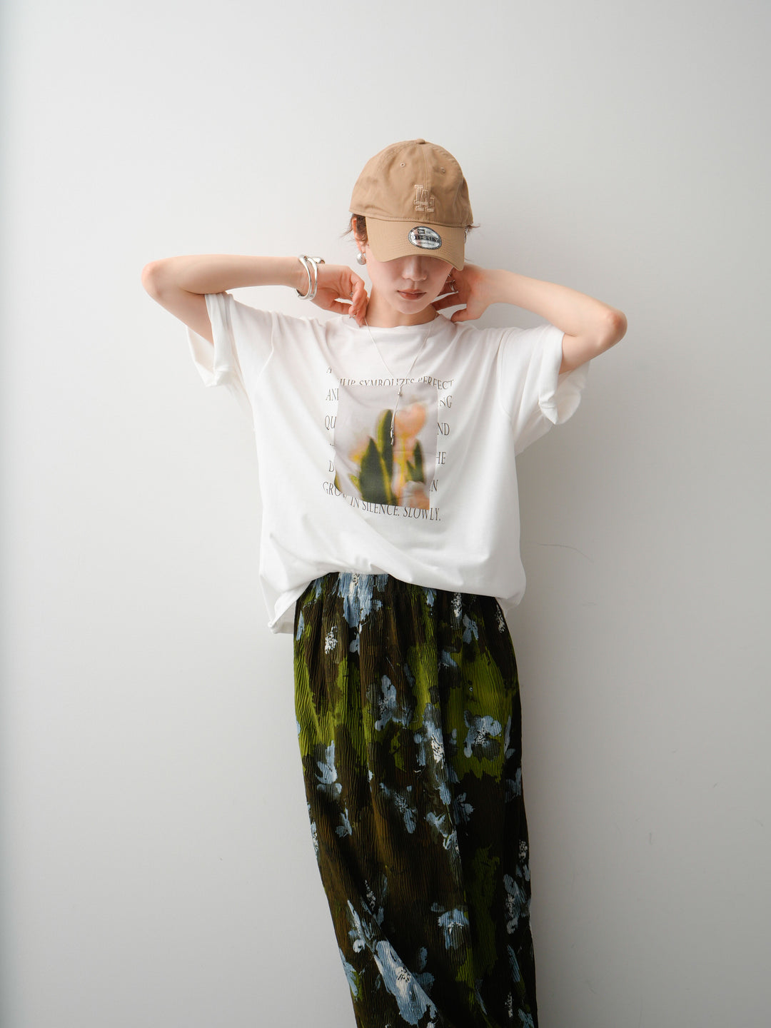 [SET]フラワーフォトTEE+フラワーフォトTEE(2set)
