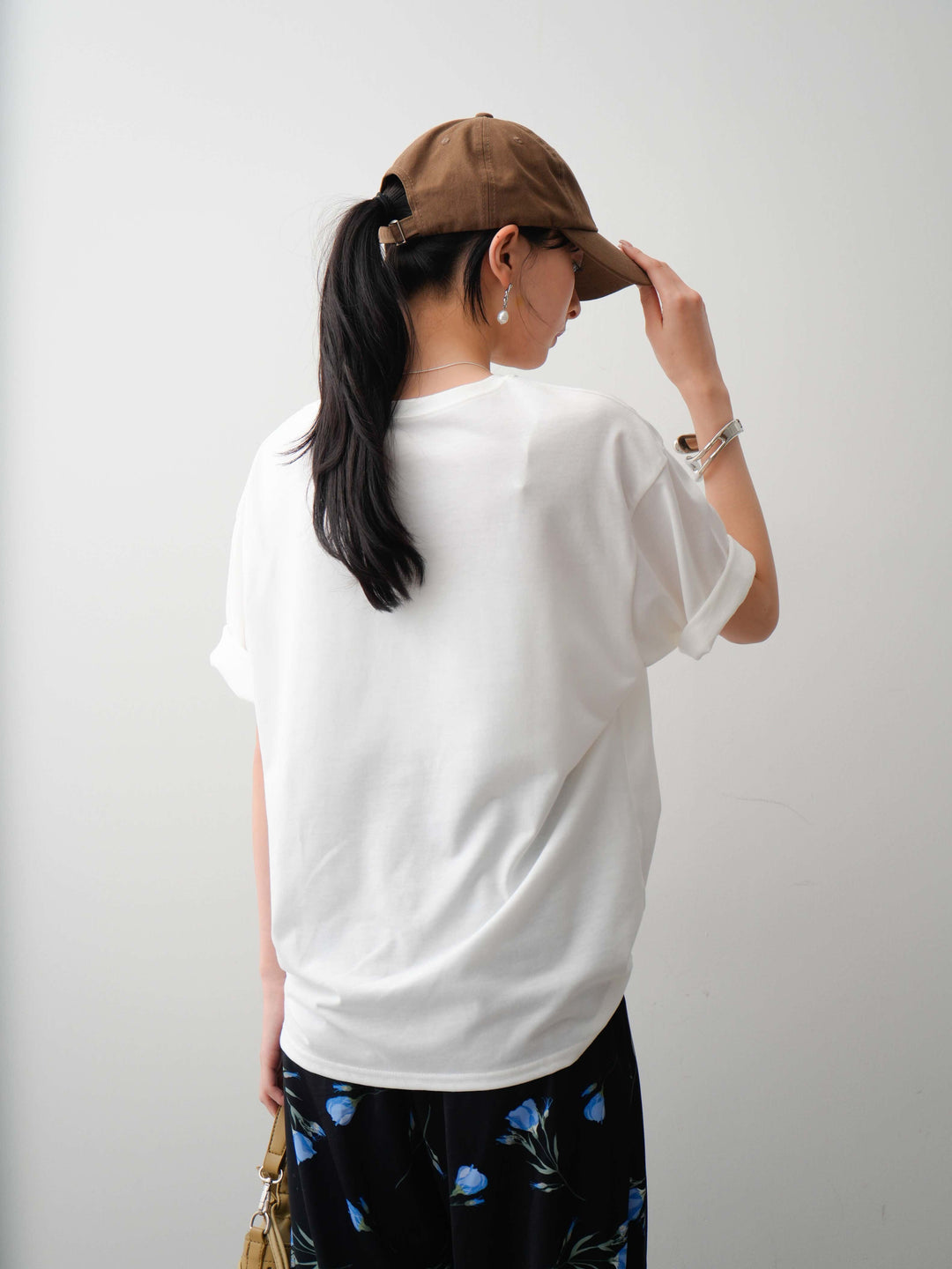 【着回しセット】フラワーフォトTEE+フラワープリントドレープタックパンツ+フラワープリントIラインギャザースカート(3set)
