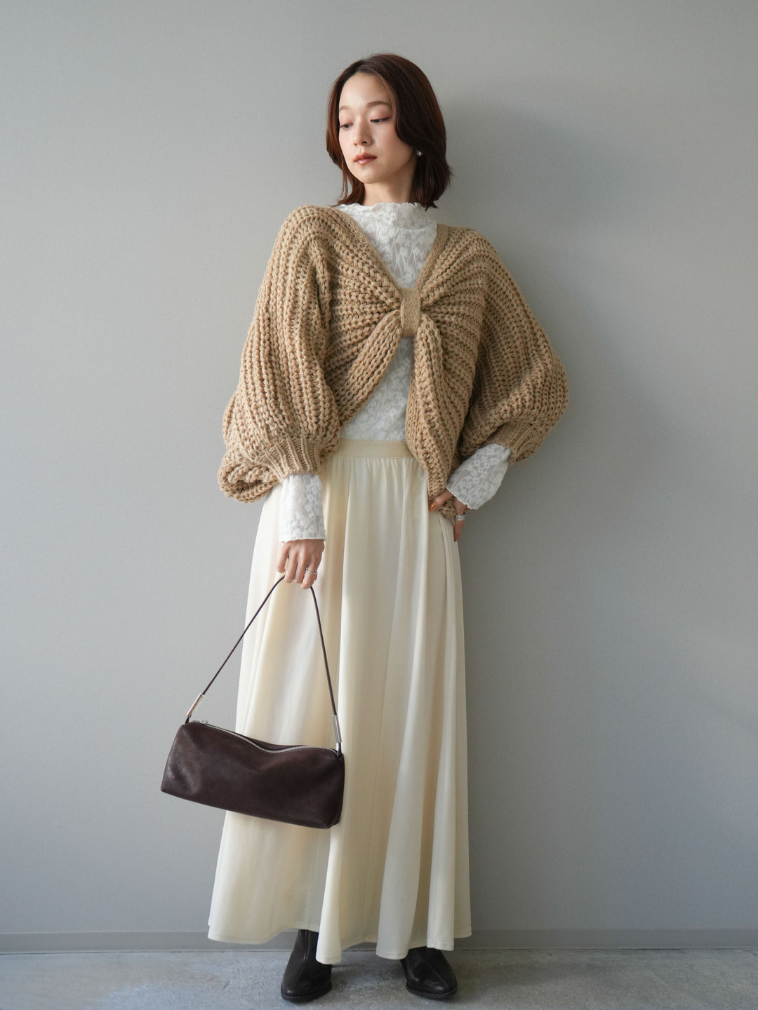 [予約]ベロアフレアスカート/off