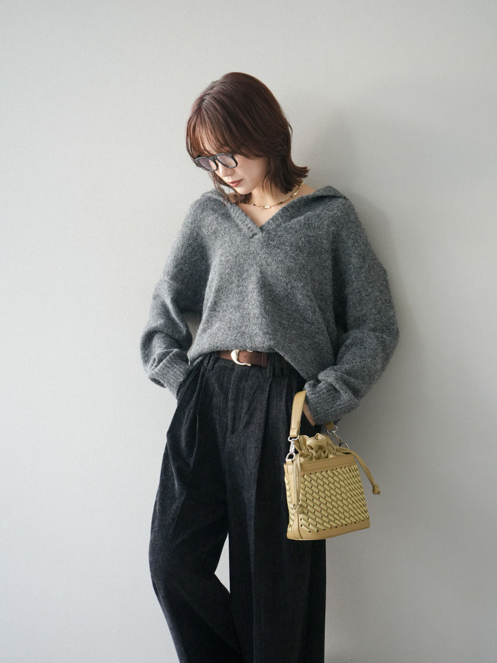 [SET]スキッパーニットプルオーバー+選べるアクセセット(2set)