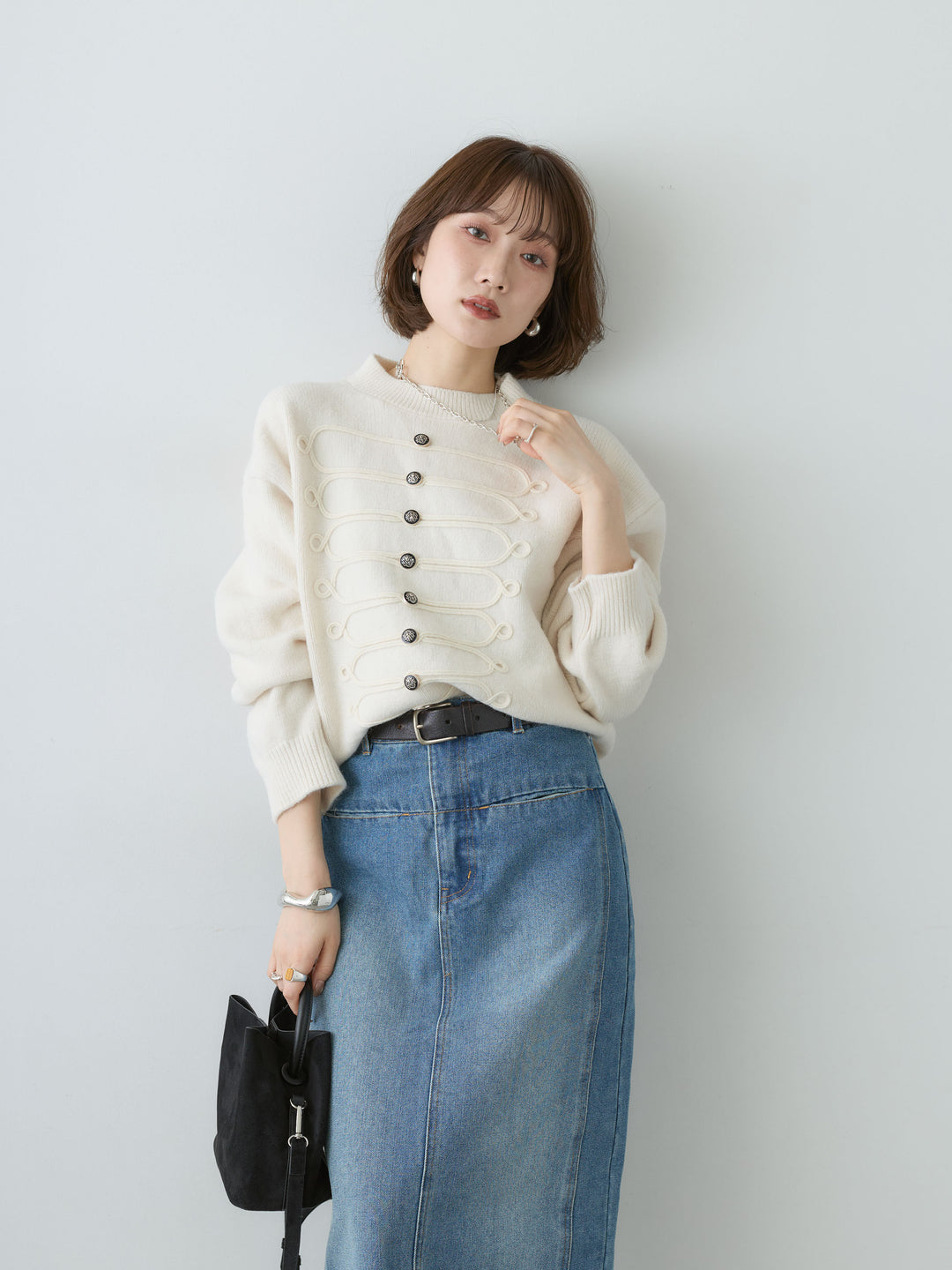 [SET]ナポレオンニットプルオーバー+選べるアクセセット(2set)