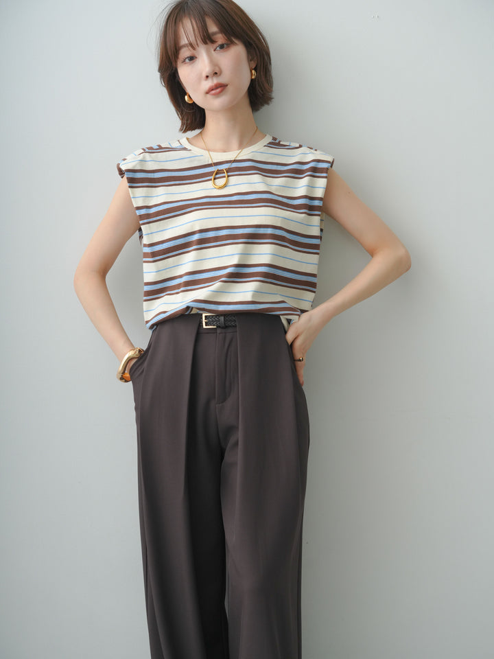 [SET]ショルダーパッドフレンチTEE+ショルダーパッドフレンチTEE(2set)