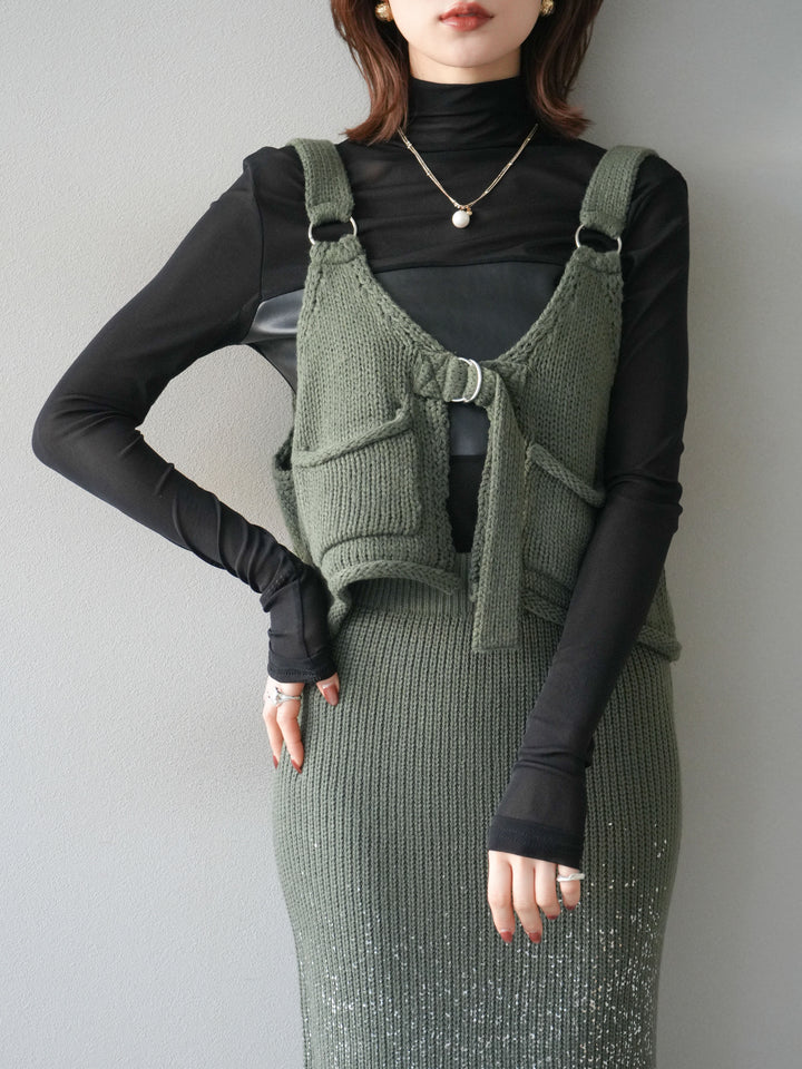 [予約]ニットビスチェ/ashgreen
