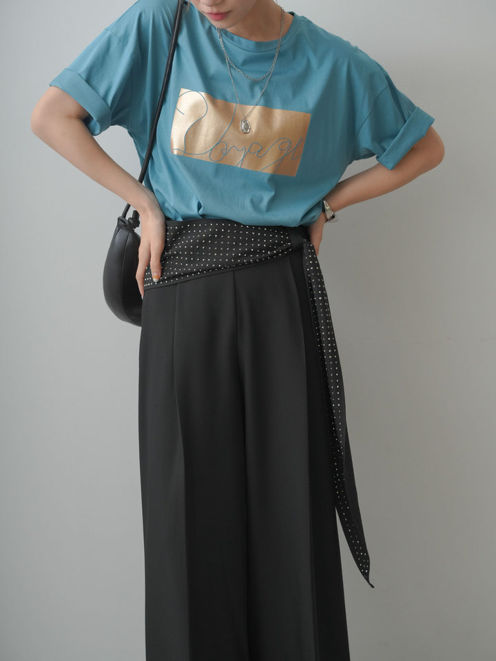 [SET]箔プリントボックスTEE+選べるアクセセット(2set)