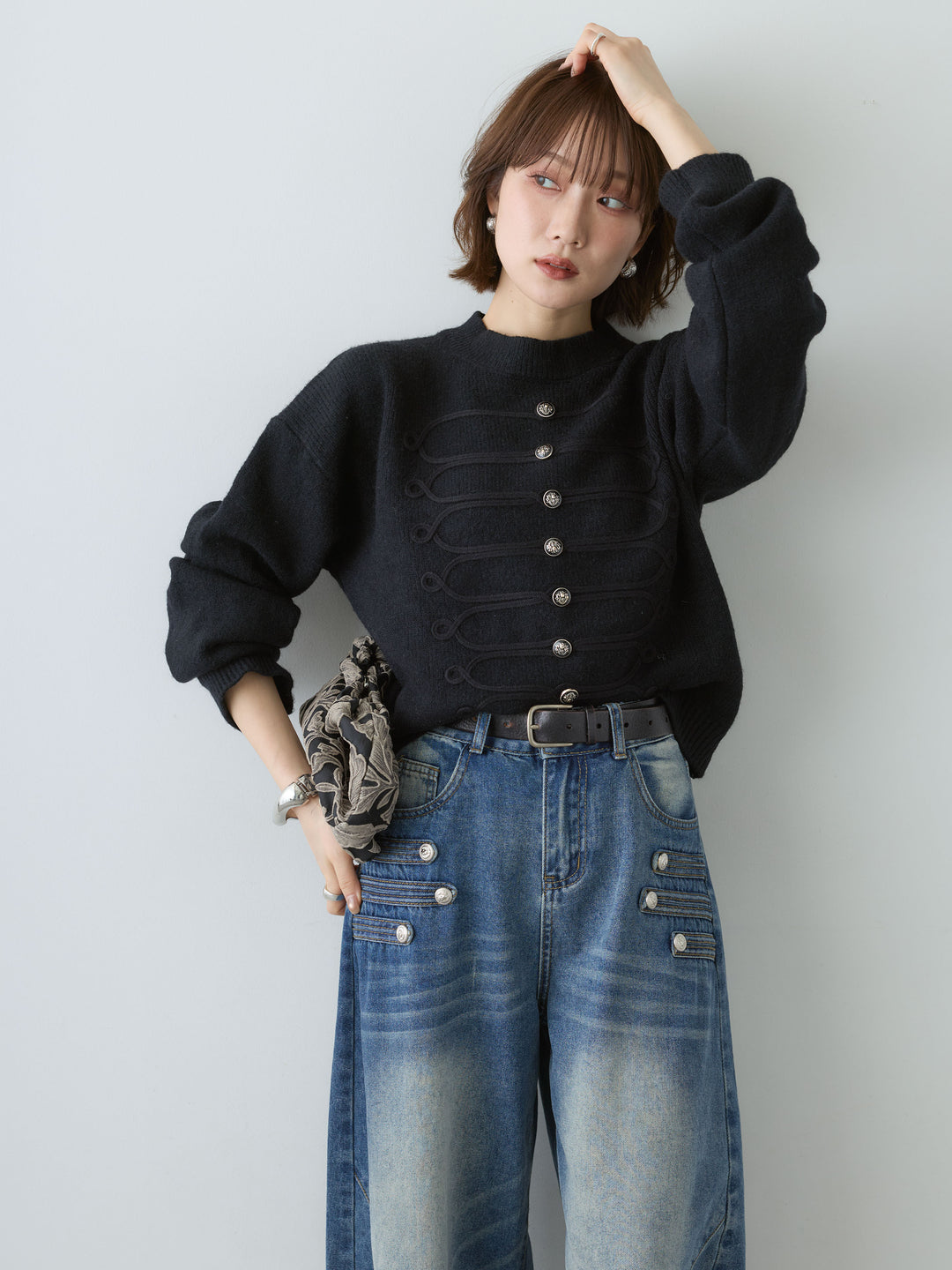 [SET]ナポレオンニットプルオーバー+ナポレオンニットプルオーバー(2set)