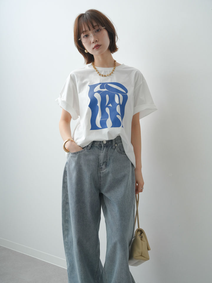 [SET]クールタッチアートロゴオーバーTEE+選べるアクセセット(2set)