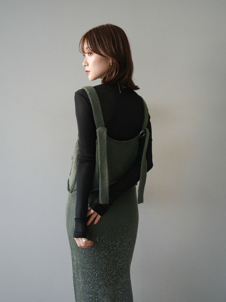 [予約]ニットビスチェ/ashgreen