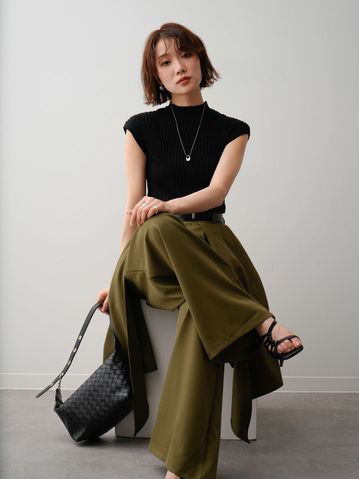 【套裝】Mode Line 羅紋法式針織上衣 + 配件套裝（2 套可選）