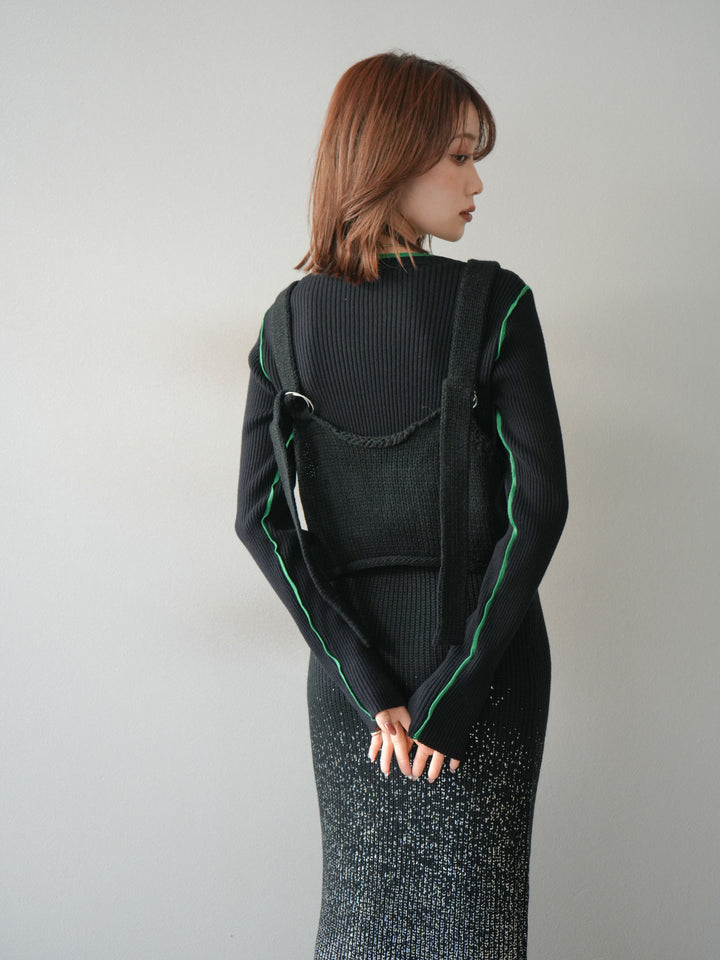 [予約]ニットビスチェ/black