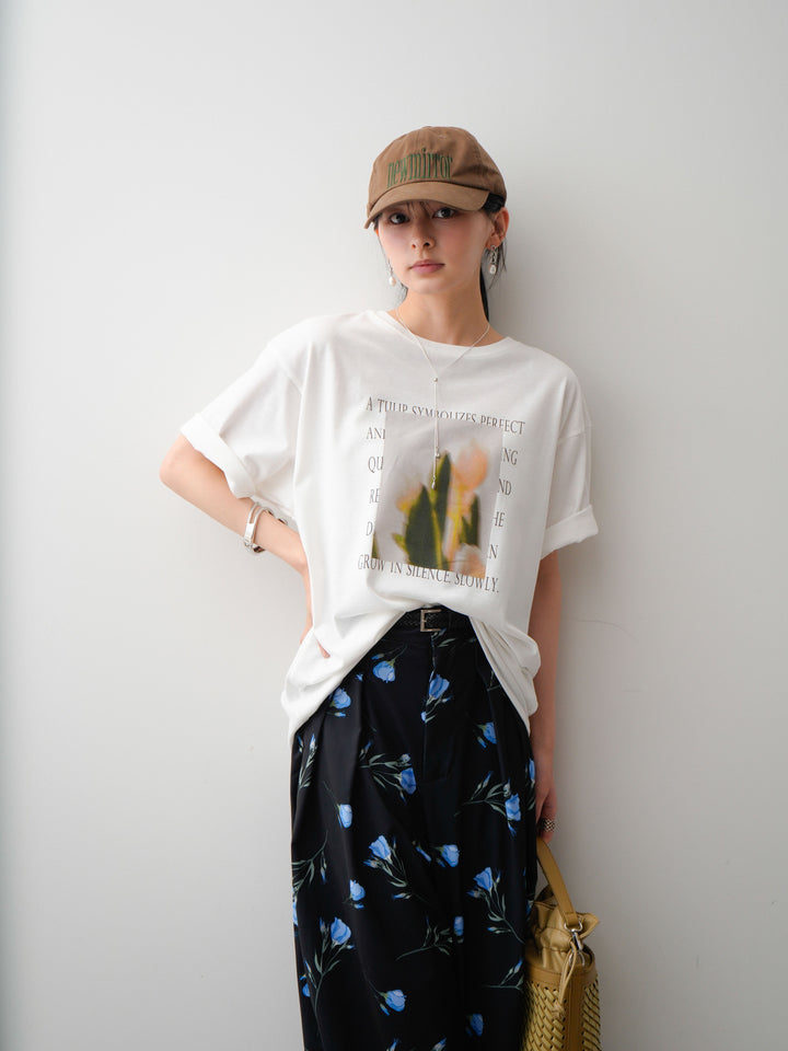 [SET]フラワーフォトTEE+フラワーフォトTEE(2set)