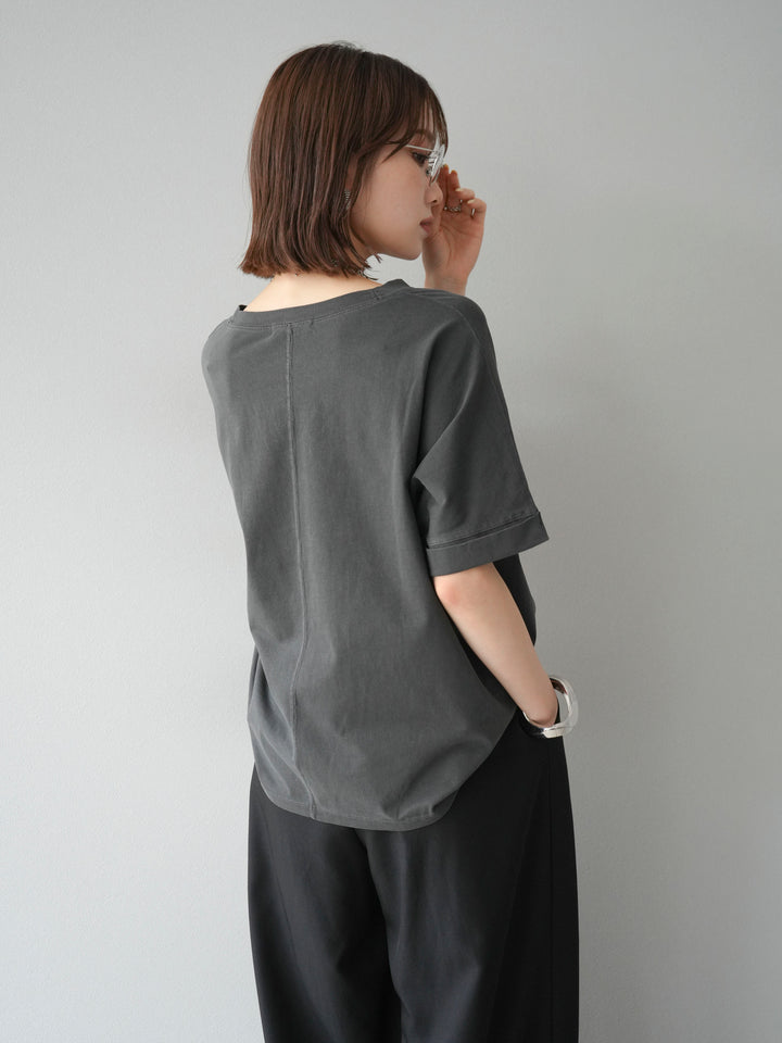 [予約]ビンテージロゴプリントTシャツ/チャコール