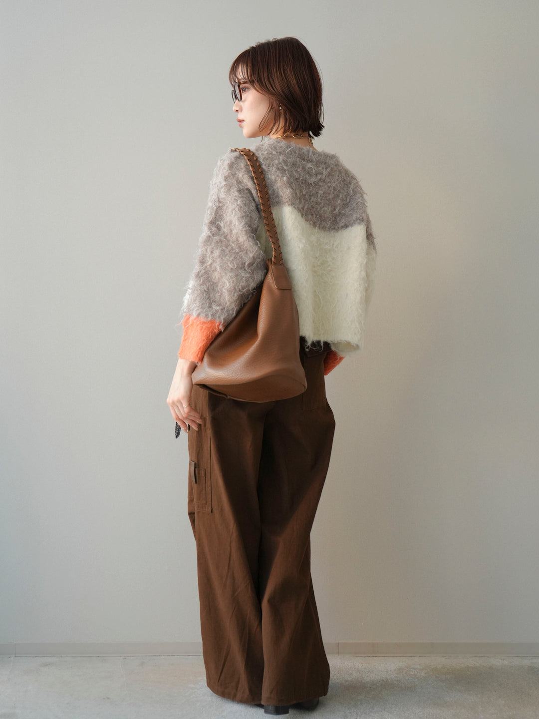 [予約]コットンタックループパンツ/brown