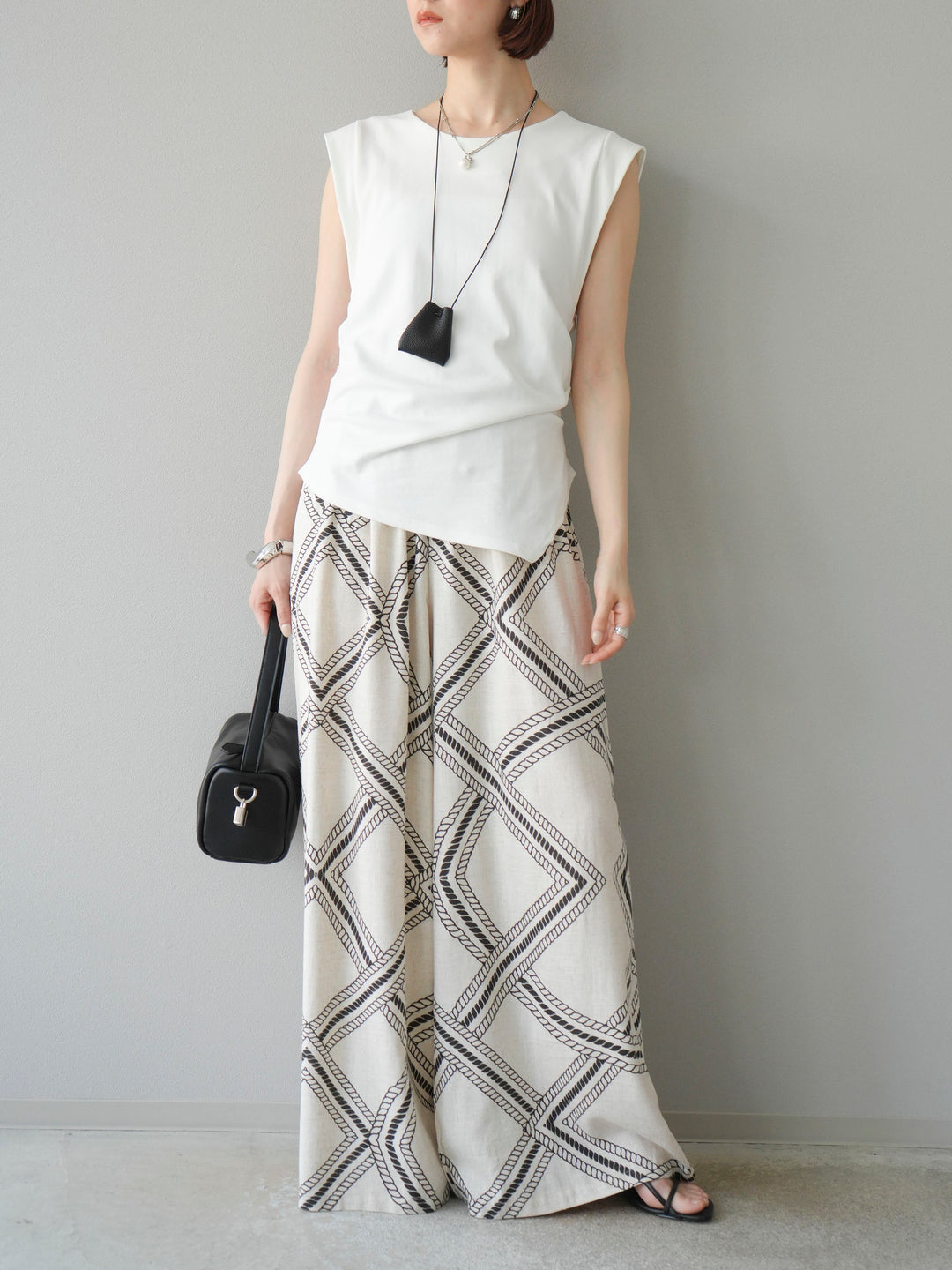 [訂位] 麻繩休閒褲/象牙白