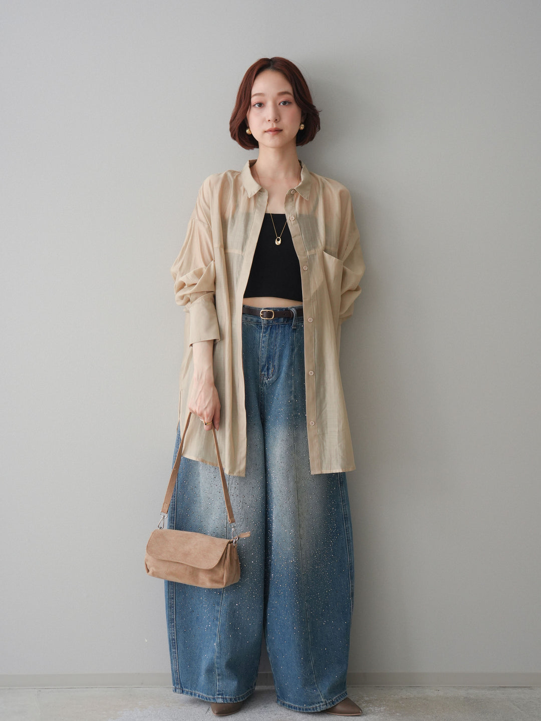 [予約]シアーオーバーシャツ/beige