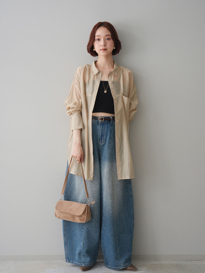 [予約]シアーオーバーシャツ/beige