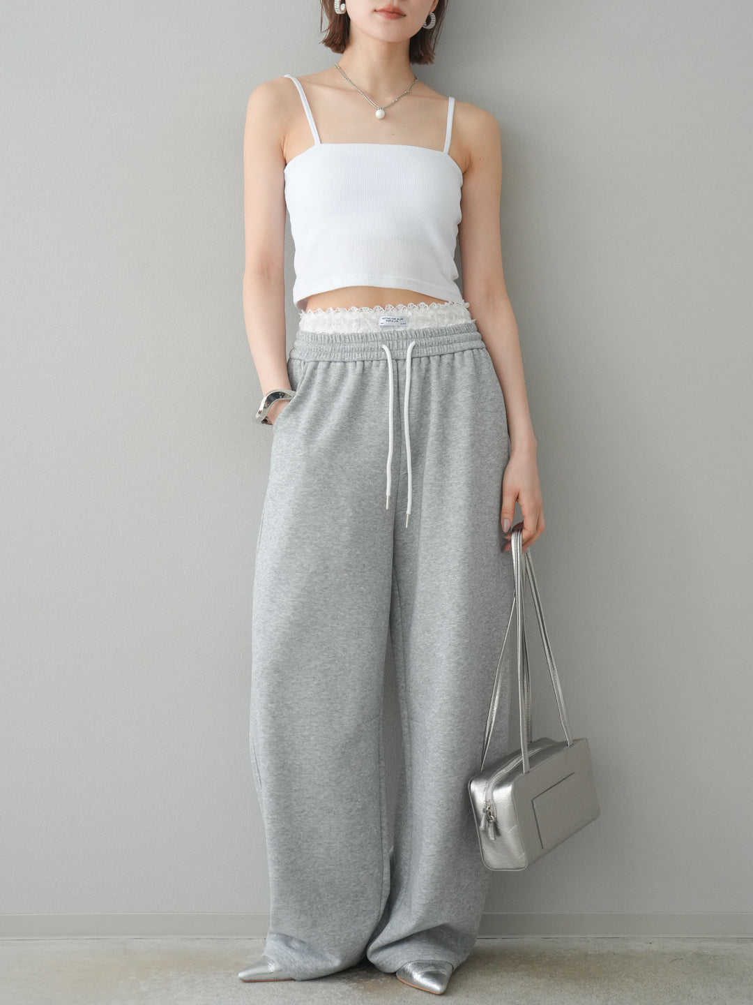 [予約]カップ付テレコリブベアキャミソール/オフ