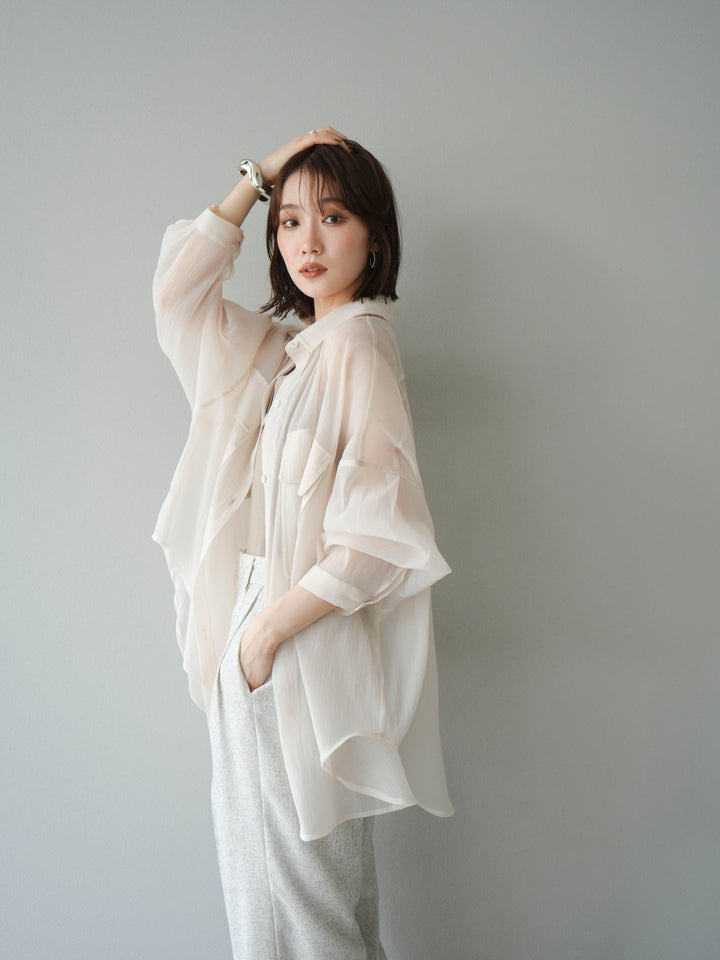 [予約]BIGポケットオーバーシアーシャツ/ホワイト