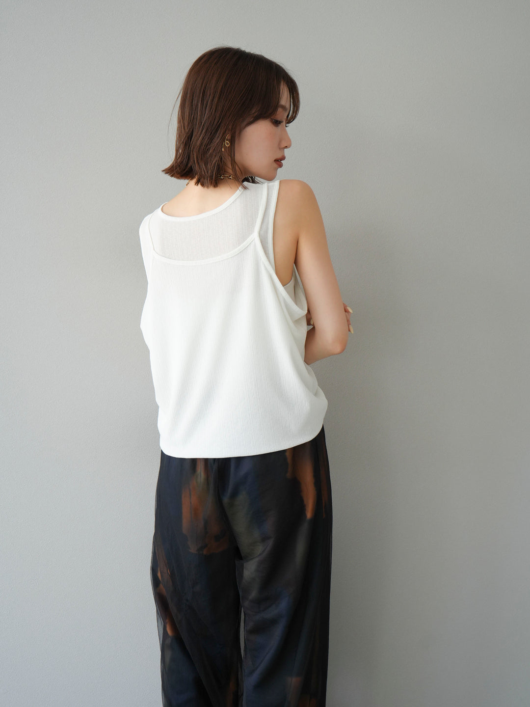 [預訂] Ice Touch 2WAY Design 吊帶背心/白色