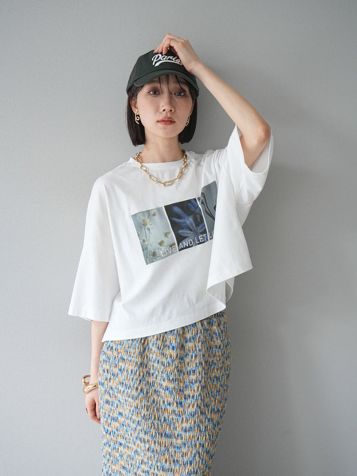 [預購] 光滑照片印花Logo變色短T卹/Off