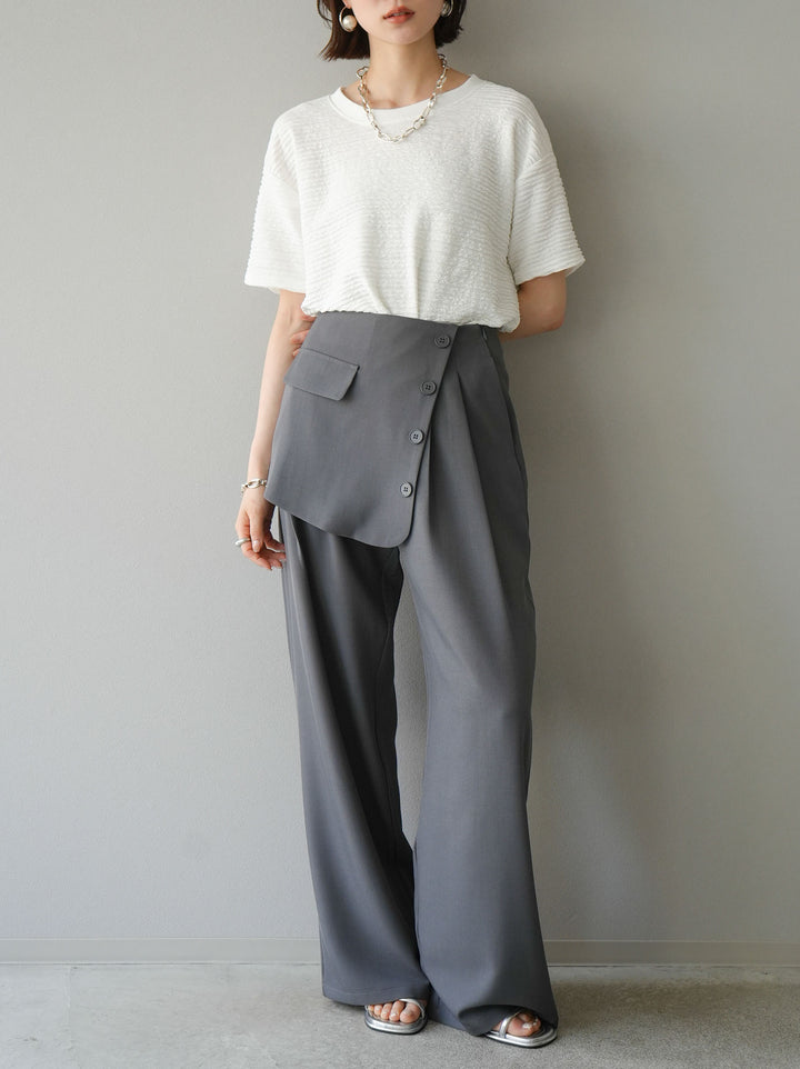 [Pre-order] Stretch lame pullover/white