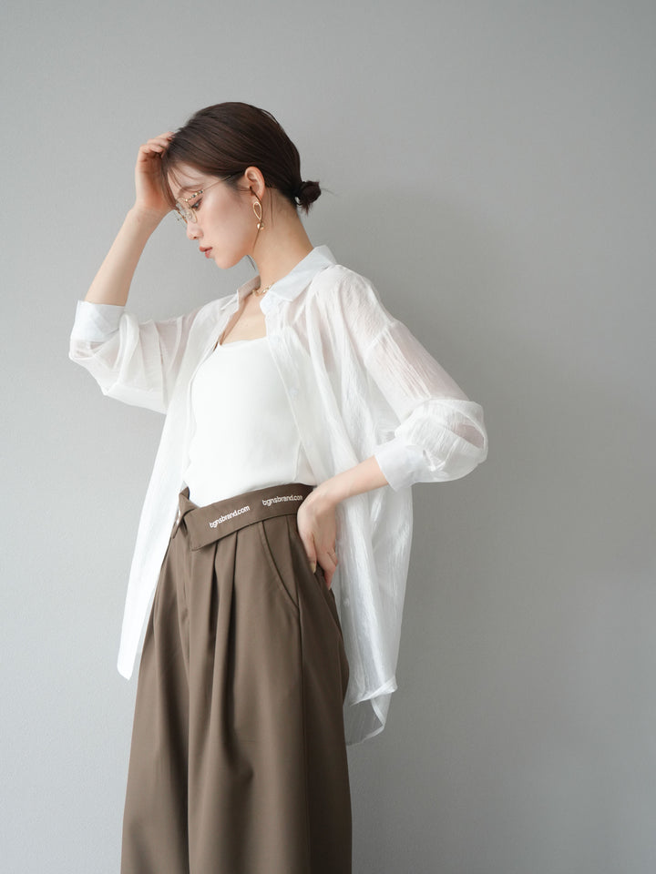 [予約]ワッシャーシャイニーシャツ/ホワイト