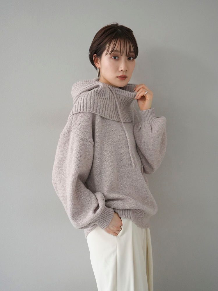 [Pre-order] Balaclava SET knit pullover/greyish beige