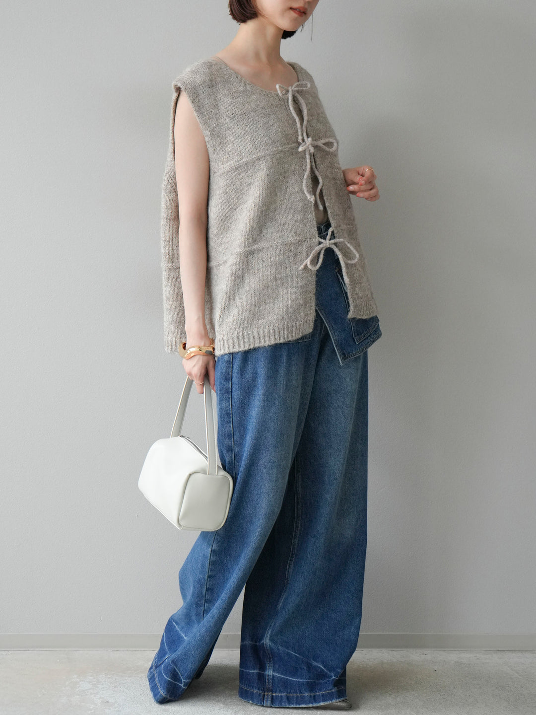 [予約]ラップルーズワイドデニム/ブルー