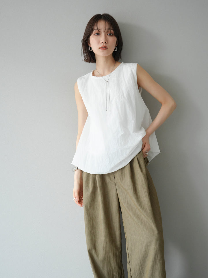 [予約]ワッシャータフタバルーンブラウス/オフ