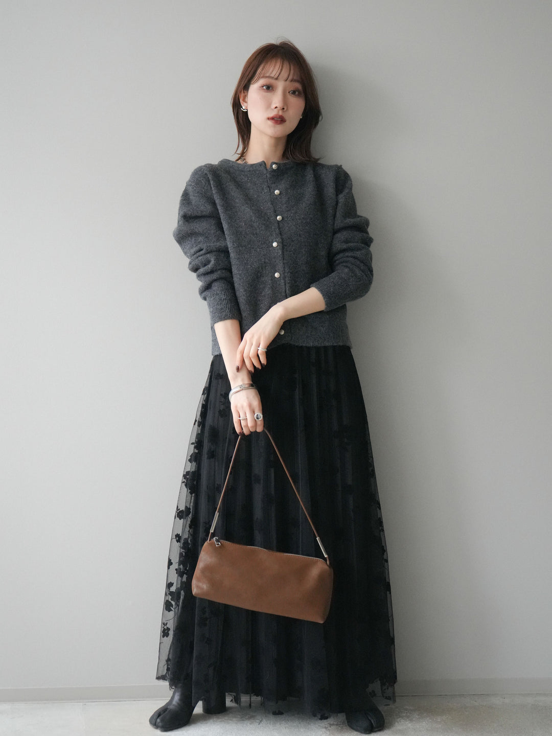 [SET]アンティークボタンニットカーディガン+アンティークボタンニットカーディガン(2set)