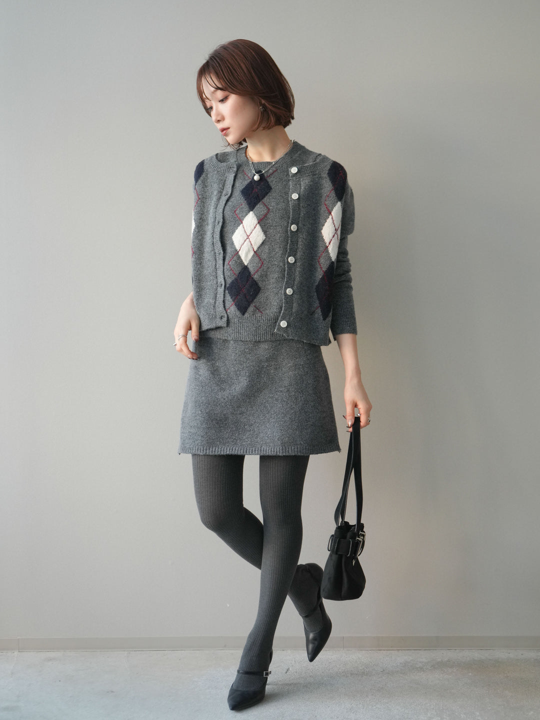 [SET]アーガイル柄3ピースSET UP(2set)