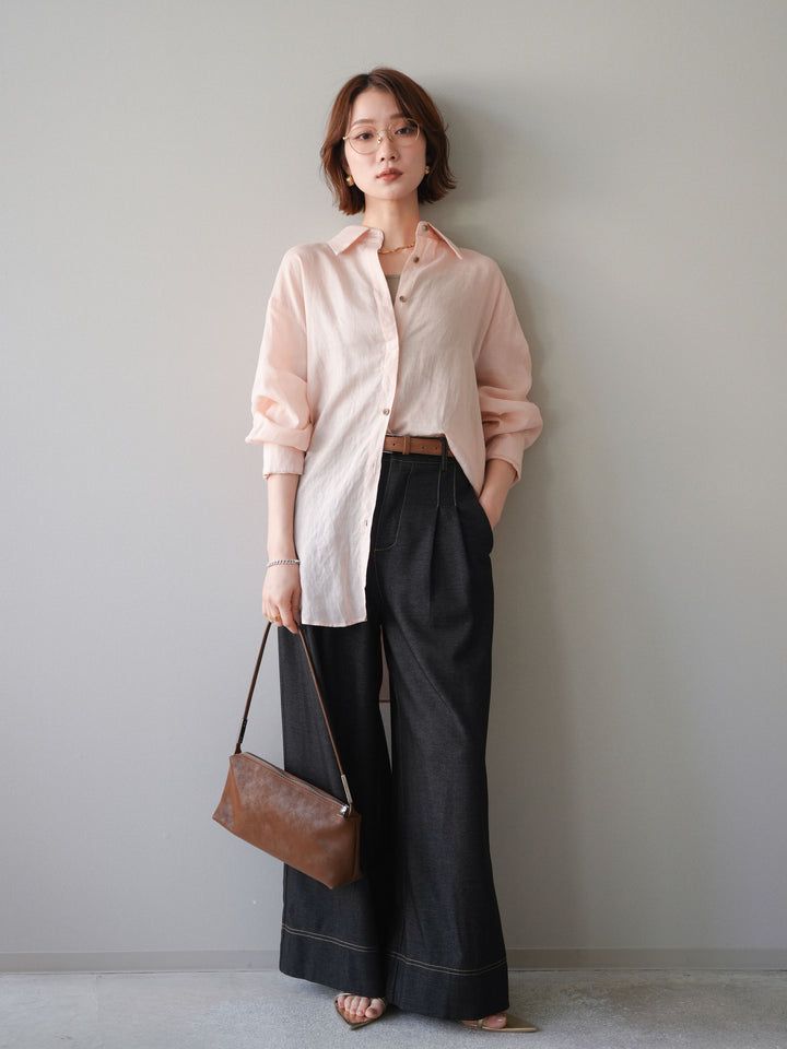 [予約]バックオープンツイストシャツ/pink