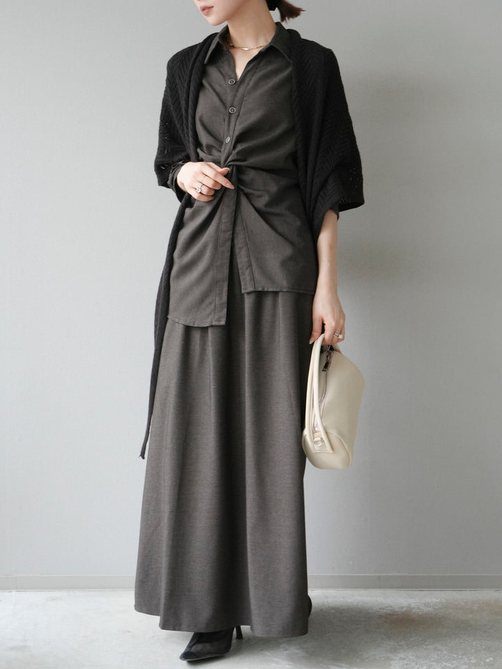 [SET]ツイストデザインシャツ＆スカートSET UP