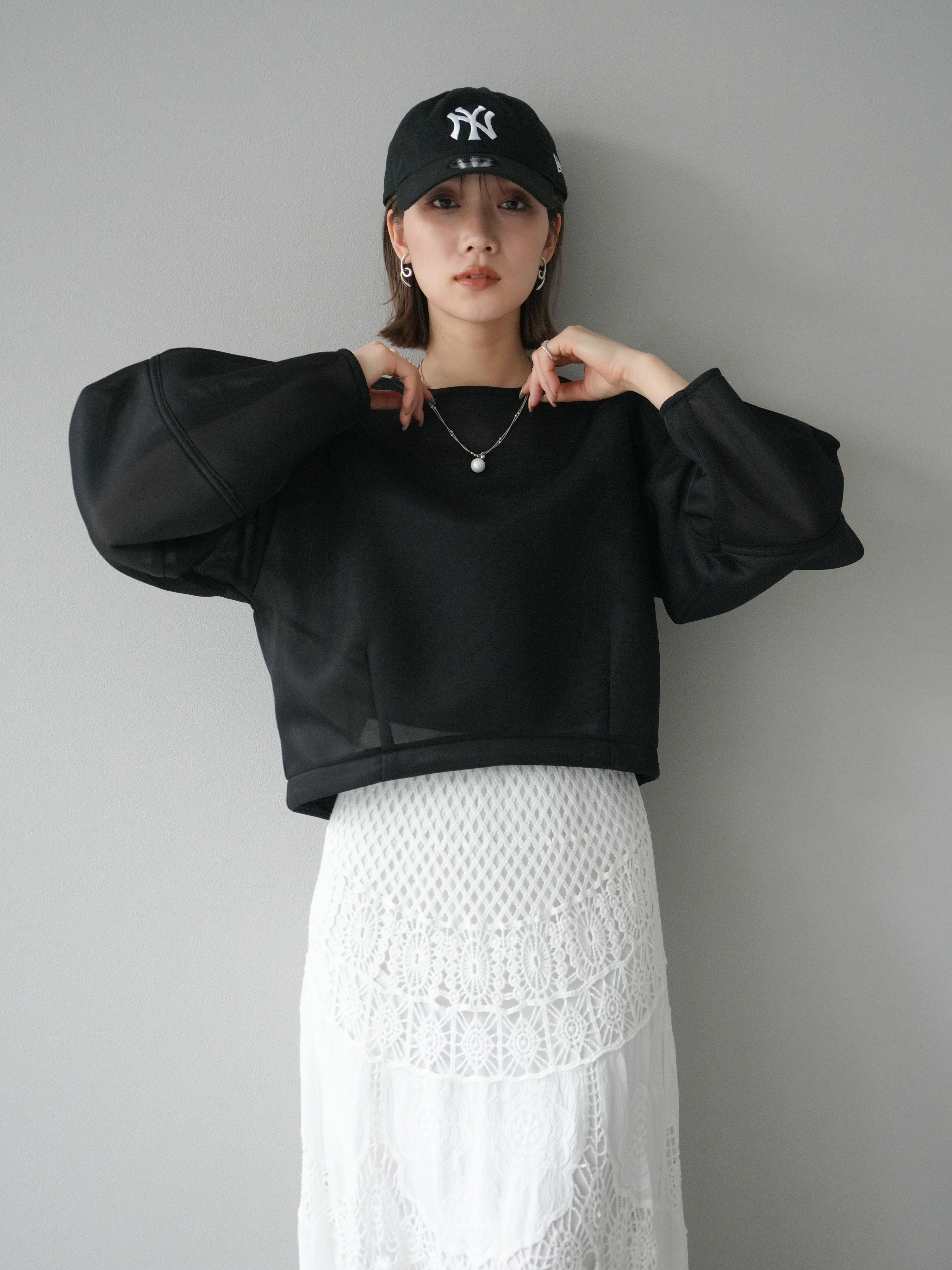 予約]シアーダンボールコクーンプルオーバー/ブラック – Lumier