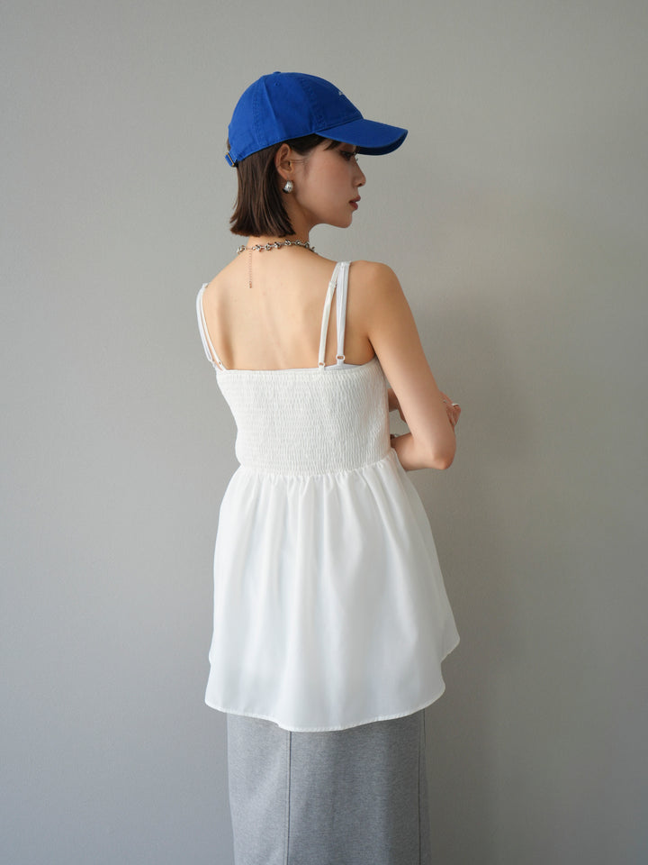 [予約]シャーリングフレアキャミプルオーバー/オフ