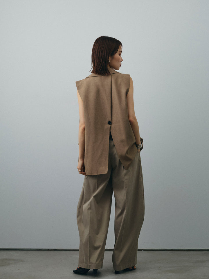 [予約]コクーンワイドチノパンツ/グレージュ