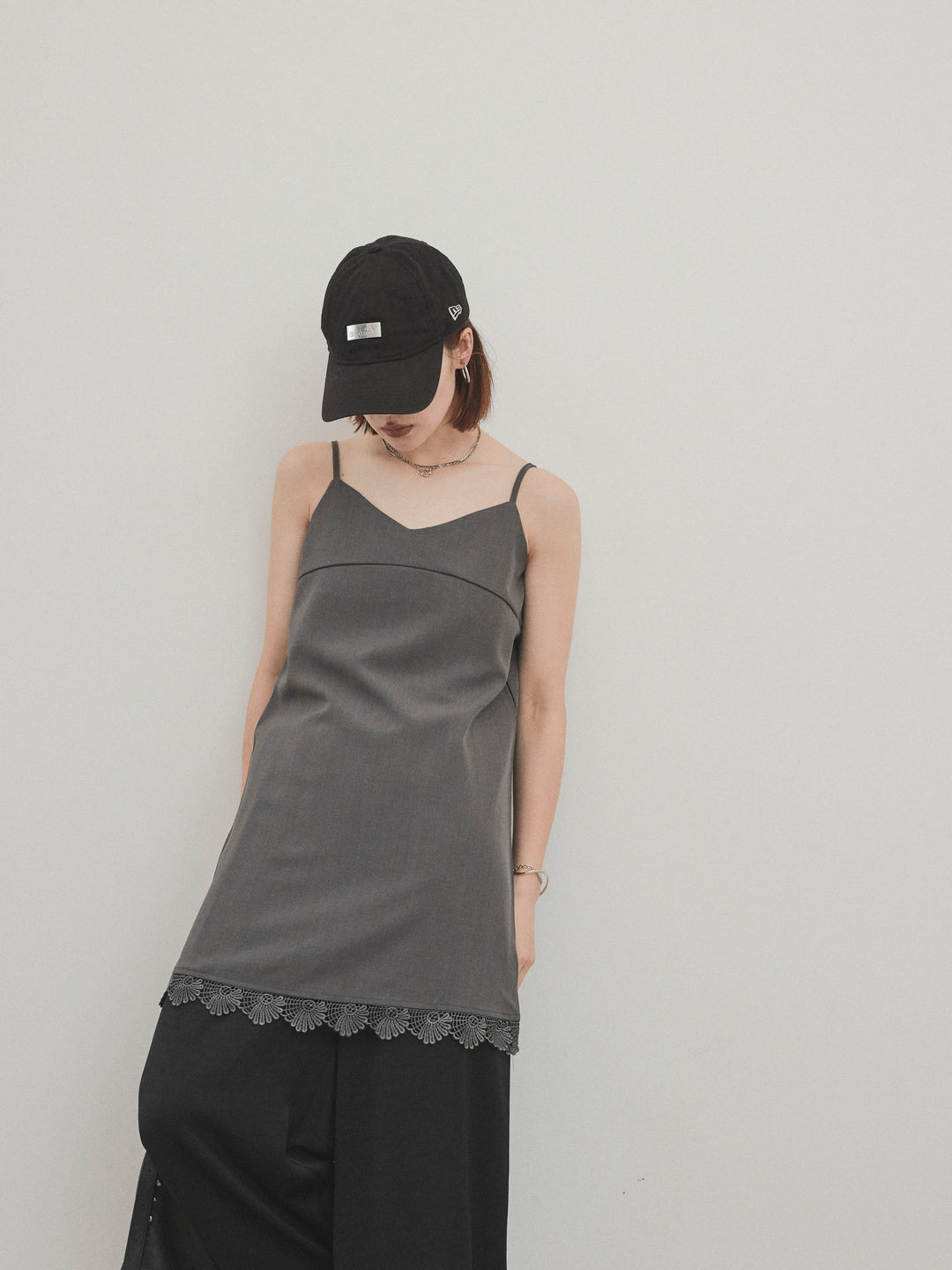 [SET]裾レース切替キャミミニワンピース+裾レース切替キャミミニワンピース(2set)