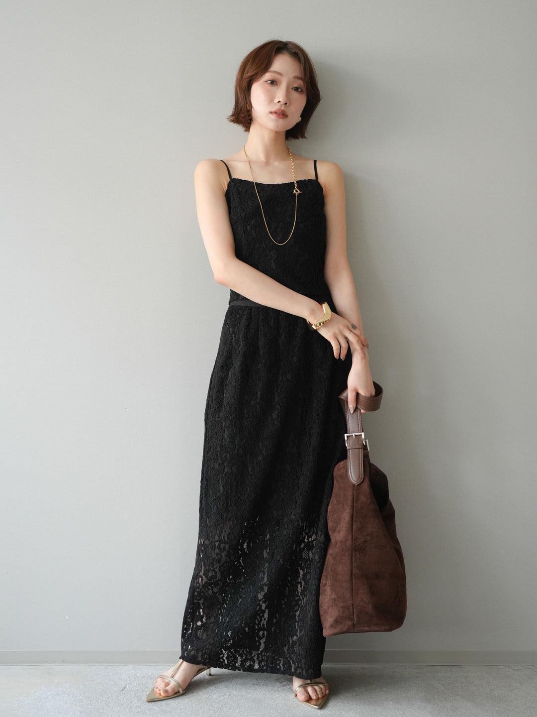 [SET]フルレースキャミ＆IラインスカートSET UP