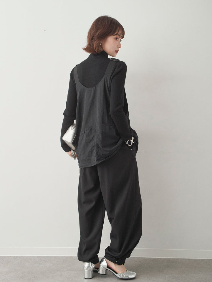 [SET]2wayバッグベスト+2wayデザインドレープパンツ(2set)