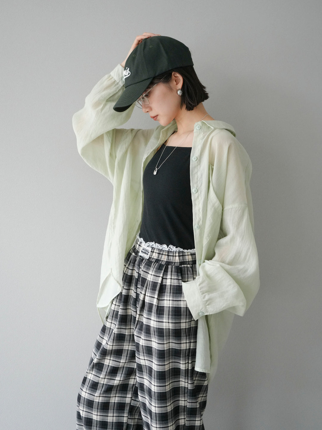 [予約]ドライタッチシアーオーバーシャツ/ミント