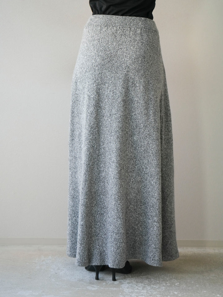 [予約]ミックスヤーンニットスカート/グレー