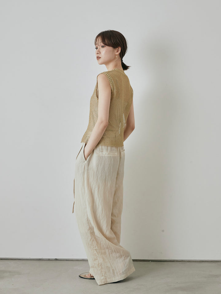 [予約]ナイロンワッシャーイージーパンツ/クリーム